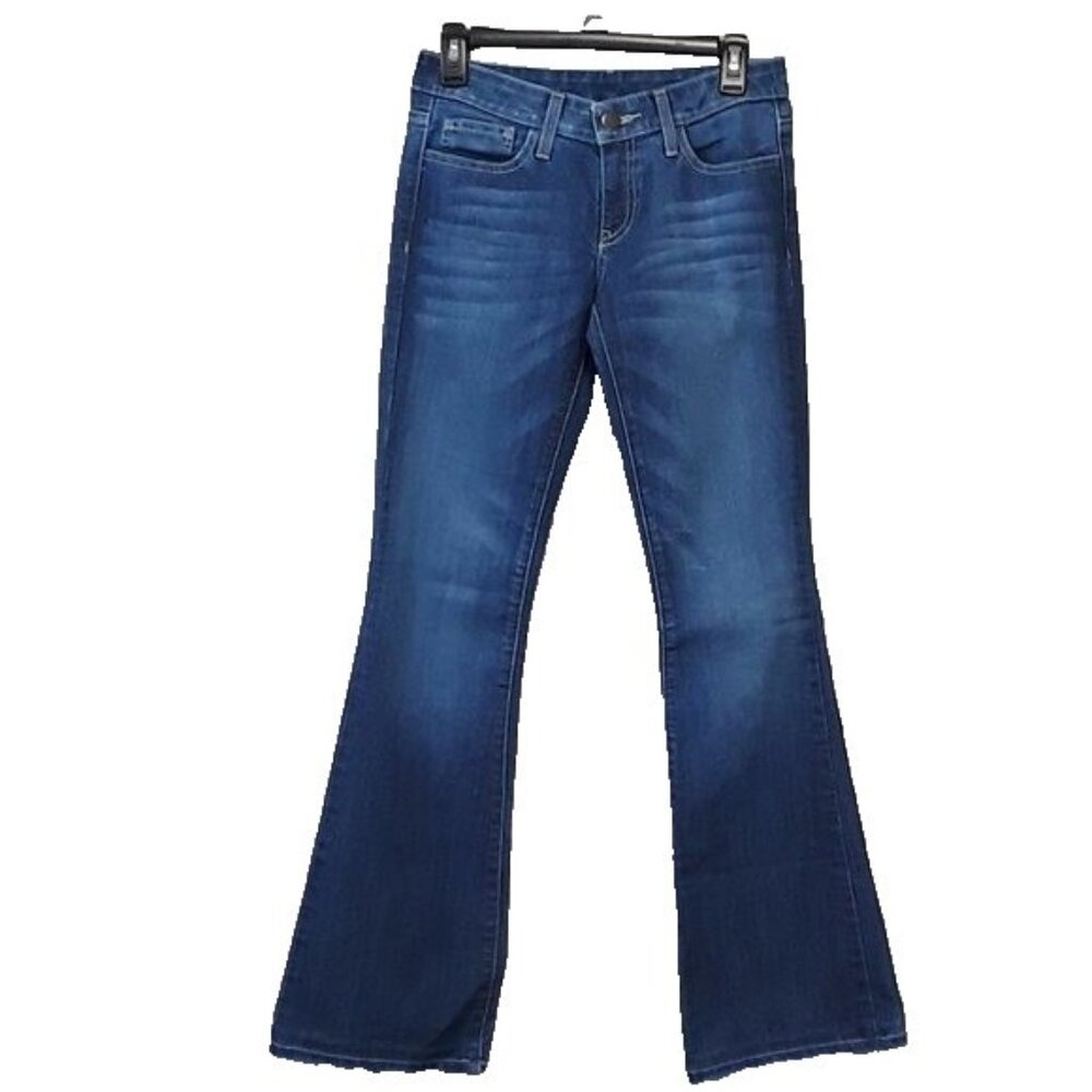 William Rast Womens Bootcut Jeans Size 25‎ Dark Blue Denim Low Rise Y2K